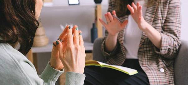 a woman in therapy
